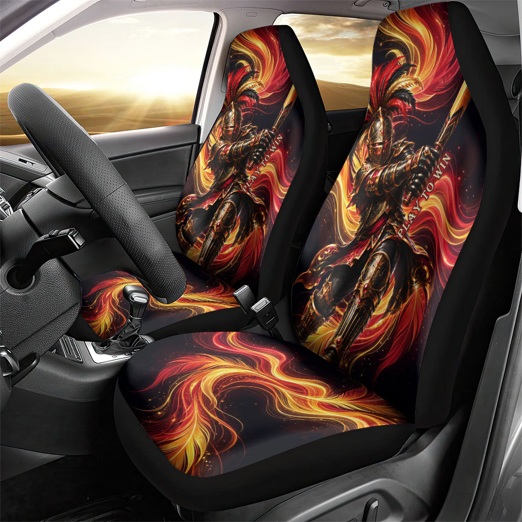 Trinbago Knight Riders Cricket Car Seat Cover Trinidad and Tobago Fiery Knight Warrior Bat Flame