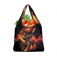 Trinbago Knight Riders Cricket Grocery Bag Trinidad and Tobago Fiery Knight Warrior Bat Flame