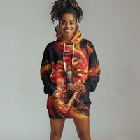 Trinbago Knight Riders Cricket Hoodie Dress Trinidad and Tobago Fiery Knight Warrior Bat Flame