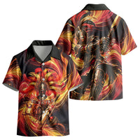 Trinbago Knight Riders Cricket Kid Hawaiian Shirt Trinidad and Tobago Fiery Knight Warrior Bat Flame