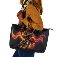 Trinbago Knight Riders Cricket Leather Tote Bag Trinidad and Tobago Fiery Knight Warrior Bat Flame