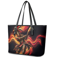 Trinbago Knight Riders Cricket Leather Tote Bag Trinidad and Tobago Fiery Knight Warrior Bat Flame