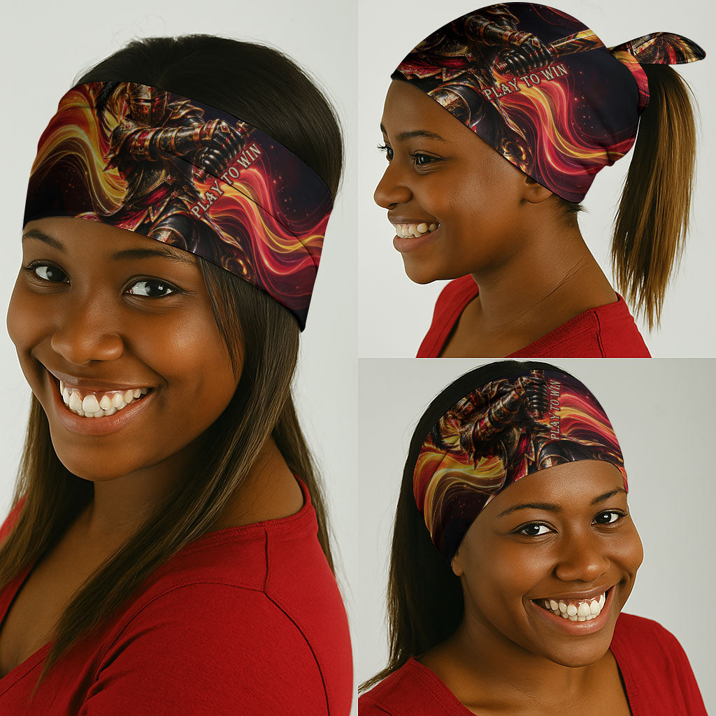 Trinbago Knight Riders Cricket Neck Gaiter Trinidad and Tobago Fiery Knight Warrior Bat Flame