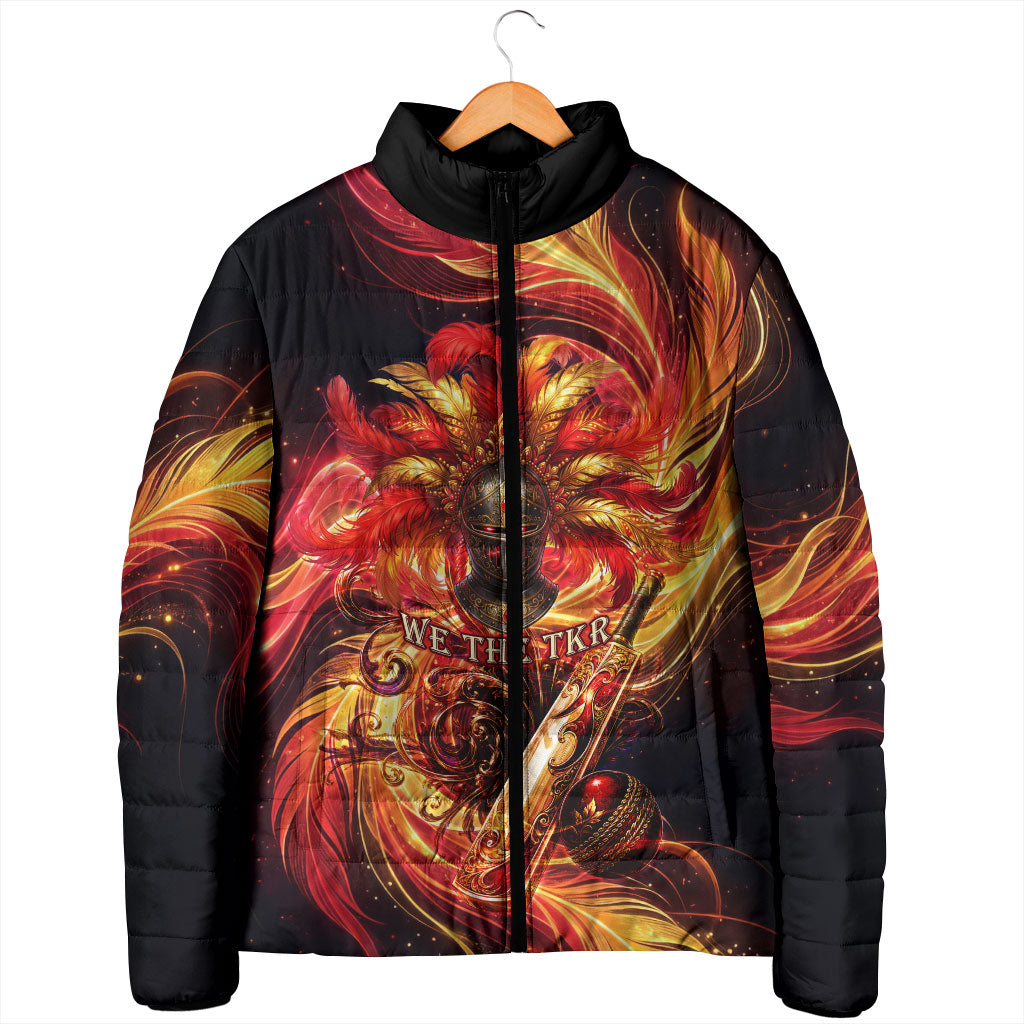 Trinbago Knight Riders Cricket Padded Jacket Trinidad and Tobago Fiery Knight Warrior Bat Flame