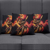 Trinbago Knight Riders Cricket Pillow Cover Trinidad and Tobago Fiery Knight Warrior Bat Flame