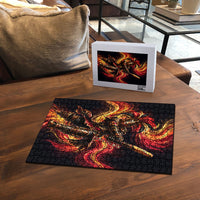 Trinbago Knight Riders Cricket Puzzle Trinidad and Tobago Fiery Knight Warrior Bat Flame