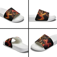 Trinbago Knight Riders Cricket Slide Sandals Trinidad and Tobago Fiery Knight Warrior Bat Flame