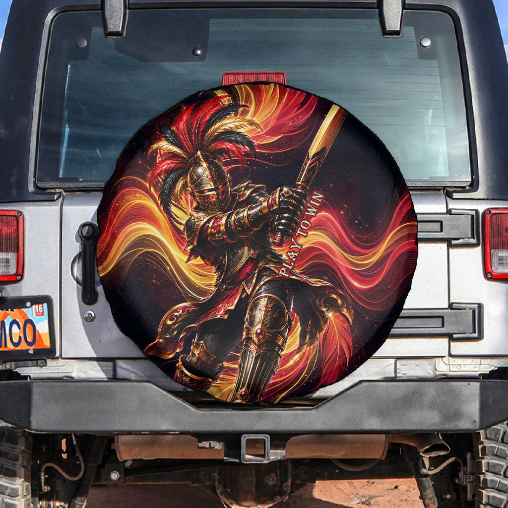 Trinbago Knight Riders Cricket Spare Tire Cover Trinidad and Tobago Fiery Knight Warrior Bat Flame