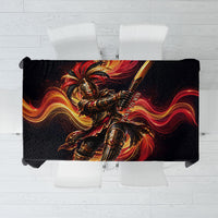 Trinbago Knight Riders Cricket Tablecloth Trinidad and Tobago Fiery Knight Warrior Bat Flame