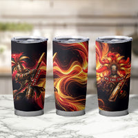 Trinbago Knight Riders Cricket Tumbler Cup Trinidad and Tobago Fiery Knight Warrior Bat Flame