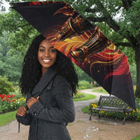 Trinbago Knight Riders Cricket Umbrella Trinidad and Tobago Fiery Knight Warrior Bat Flame
