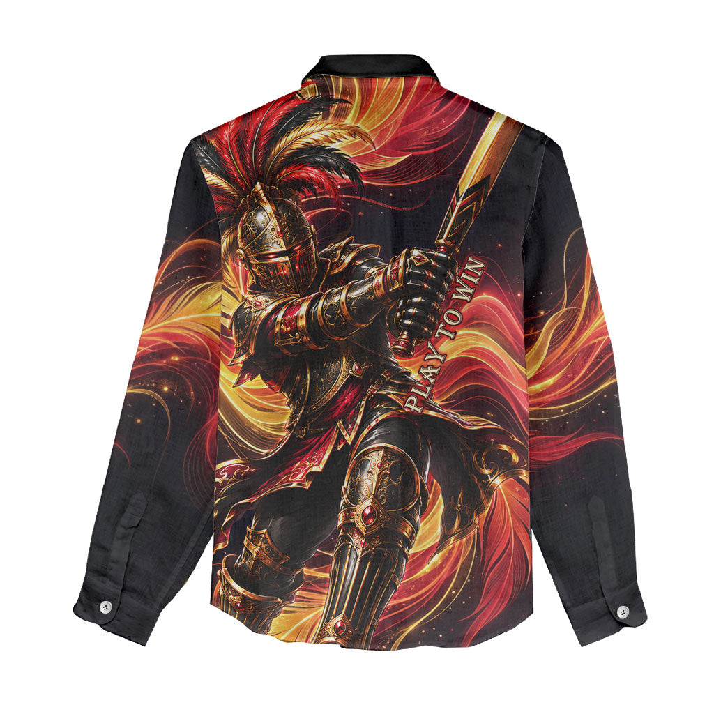 Trinbago Knight Riders Cricket Women Casual Shirt Trinidad and Tobago Fiery Knight Warrior Bat Flame
