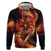 Trinbago Knight Riders Cricket Zip Hoodie Trinidad and Tobago Fiery Knight Warrior Bat Flame