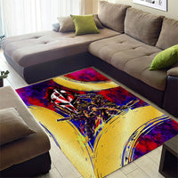 Trinbago Knight Riders Cricket Area Rug Trinidad and Tobago Unleash The Knight Brush Stroke
