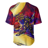 Trinbago Knight Riders Cricket Baseball Jersey Trinidad and Tobago Unleash The Knight Brush Stroke