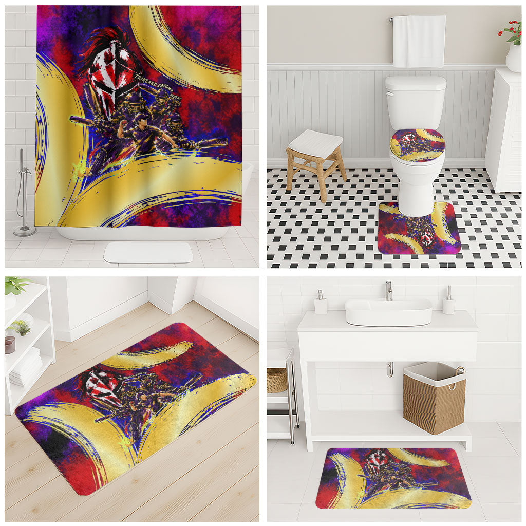 Trinbago Knight Riders Cricket Bathroom Set Trinidad and Tobago Unleash The Knight Brush Stroke