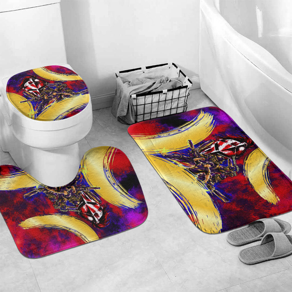 Trinbago Knight Riders Cricket Bathroom Set Trinidad and Tobago Unleash The Knight Brush Stroke