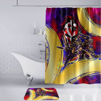 Trinbago Knight Riders Cricket Bathroom Set Trinidad and Tobago Unleash The Knight Brush Stroke