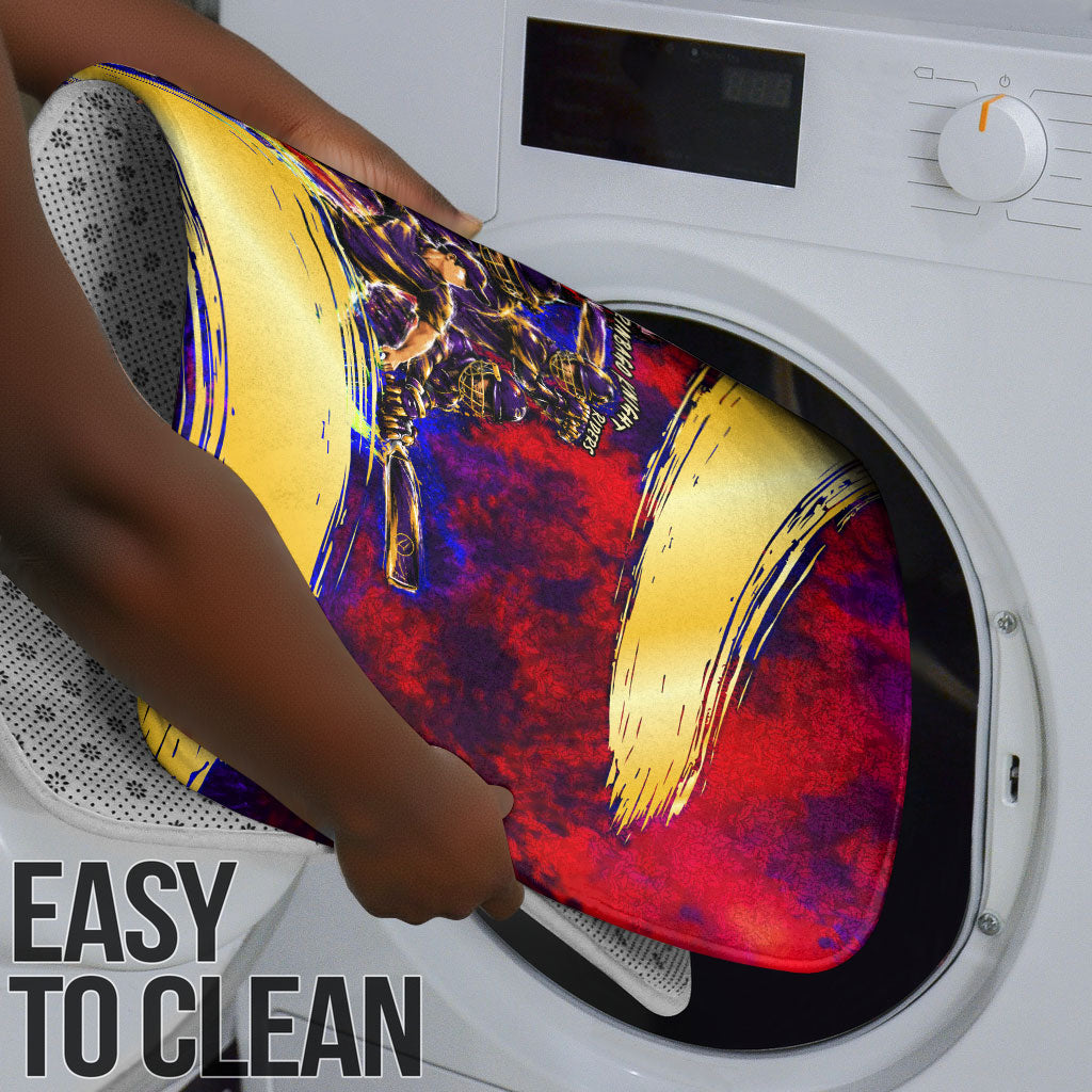 Trinbago Knight Riders Cricket Bathroom Set Trinidad and Tobago Unleash The Knight Brush Stroke
