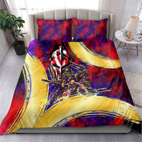 Trinbago Knight Riders Cricket Bedding Set Trinidad and Tobago Unleash The Knight Brush Stroke