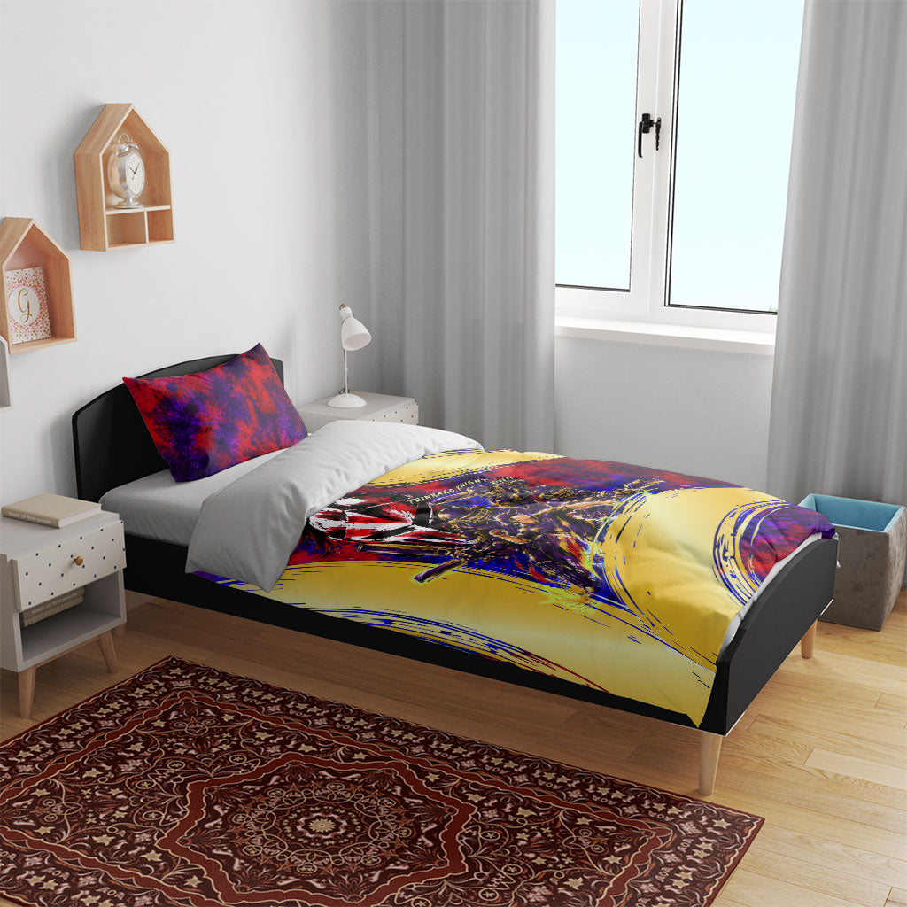Trinbago Knight Riders Cricket Bedding Set Trinidad and Tobago Unleash The Knight Brush Stroke