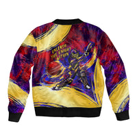 Trinbago Knight Riders Cricket Bomber Jacket Trinidad and Tobago Unleash The Knight Brush Stroke