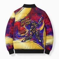Trinbago Knight Riders Cricket Bomber Puffer Jacket Trinidad and Tobago Unleash The Knight Brush Stroke