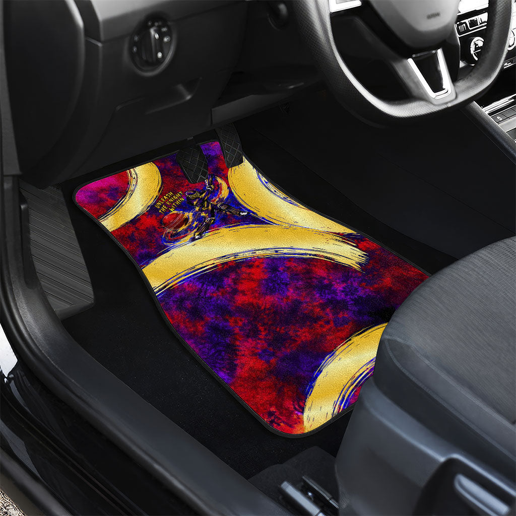 Trinbago Knight Riders Cricket Car Mats Trinidad and Tobago Unleash The Knight Brush Stroke