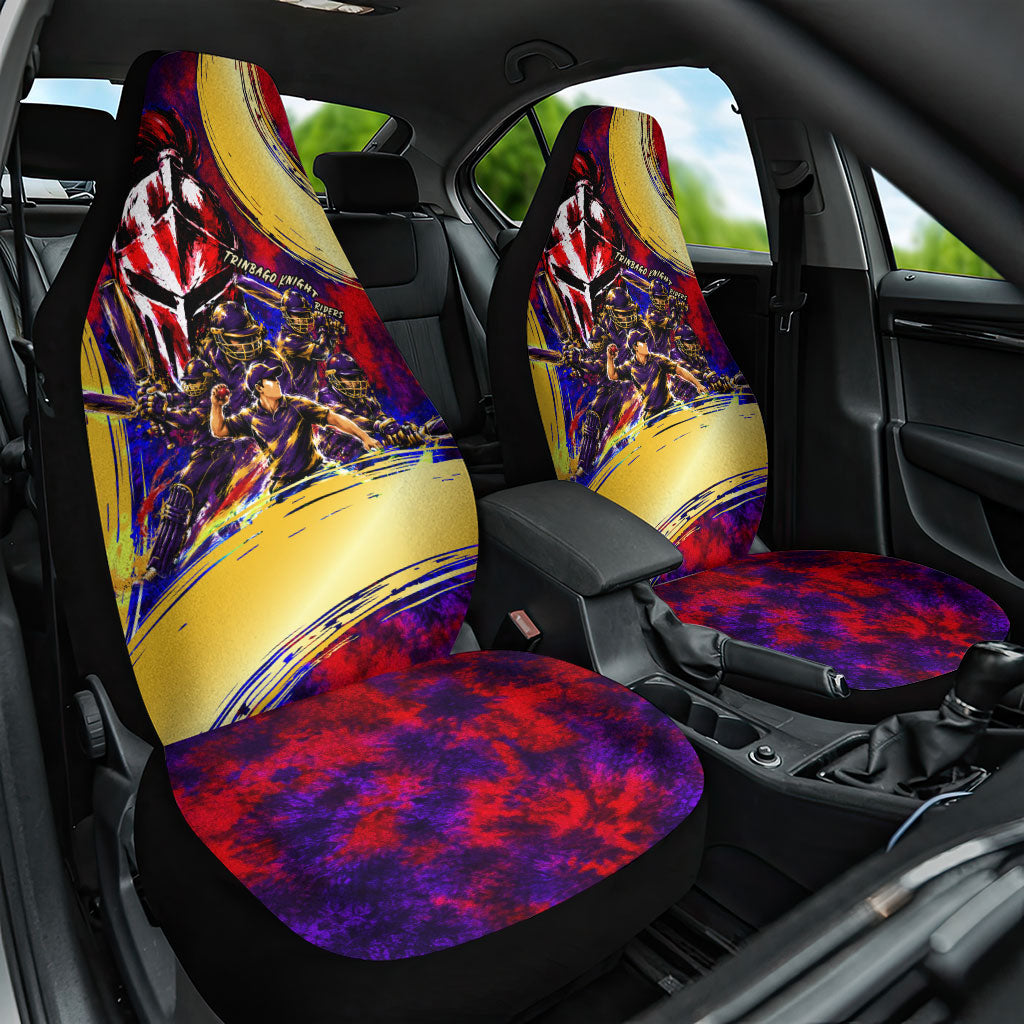 Trinbago Knight Riders Cricket Car Seat Cover Trinidad and Tobago Unleash The Knight Brush Stroke