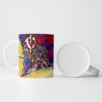 Trinbago Knight Riders Cricket Ceramic Mug Trinidad and Tobago Unleash The Knight Brush Stroke