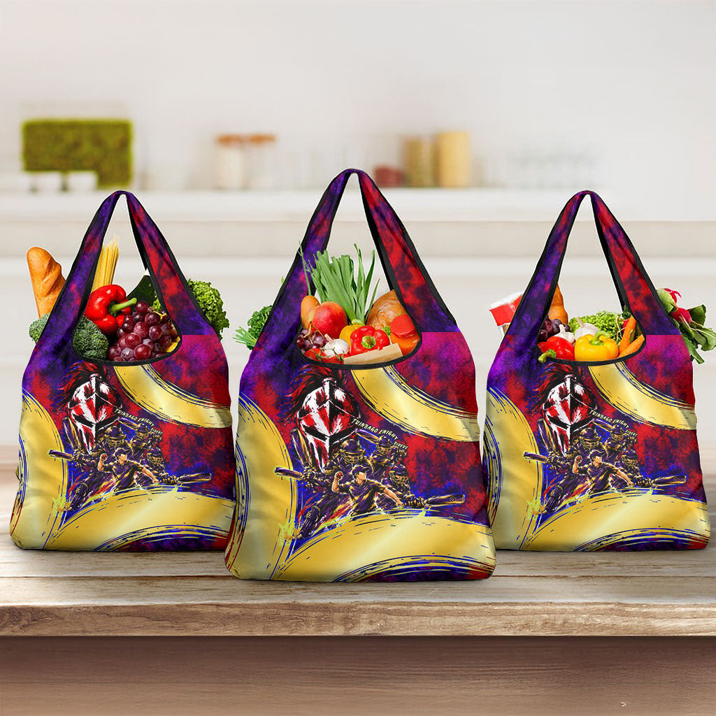 Trinbago Knight Riders Cricket Grocery Bag Trinidad and Tobago Unleash The Knight Brush Stroke