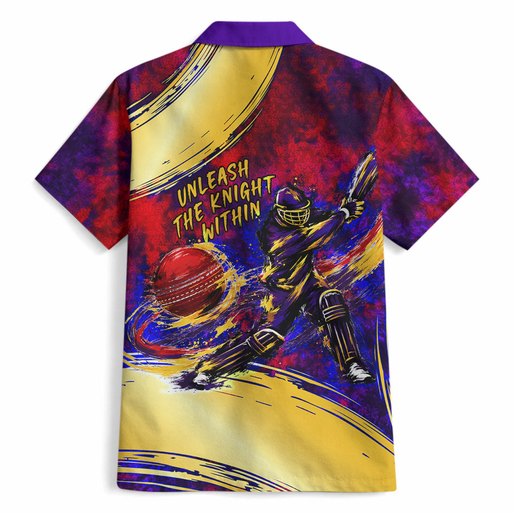 Trinbago Knight Riders Cricket Hawaiian Shirt Trinidad and Tobago Unleash The Knight Brush Stroke
