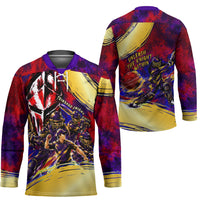 Trinbago Knight Riders Cricket Hockey Jersey Trinidad and Tobago Unleash The Knight Brush Stroke
