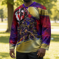 Trinbago Knight Riders Cricket Hockey Jersey Trinidad and Tobago Unleash The Knight Brush Stroke