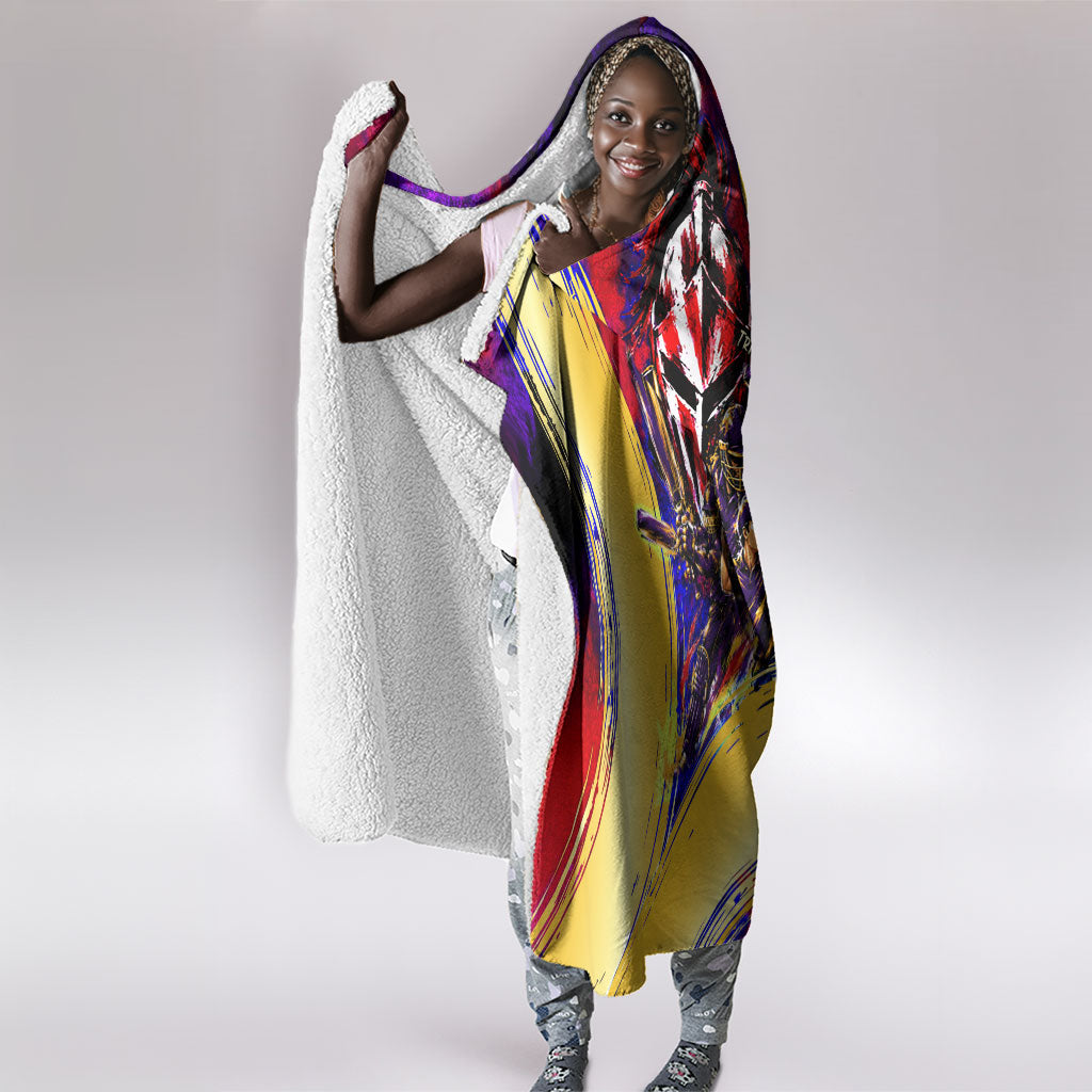Trinbago Knight Riders Cricket Hooded Blanket Trinidad and Tobago Unleash The Knight Brush Stroke