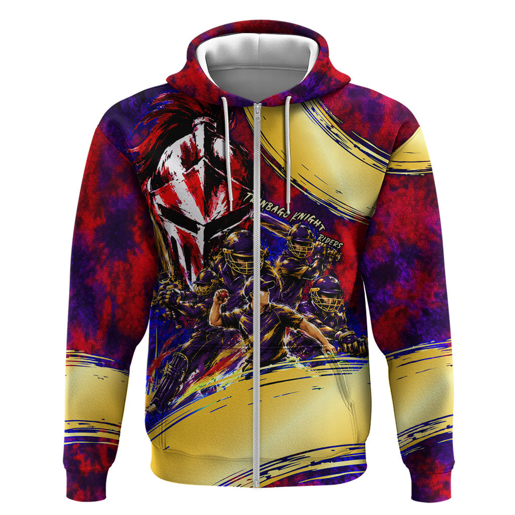 Trinbago Knight Riders Cricket Hoodie Trinidad and Tobago Unleash The Knight Brush Stroke