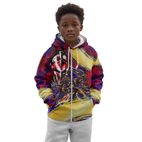 Trinbago Knight Riders Cricket Kid Hoodie Trinidad and Tobago Unleash The Knight Brush Stroke