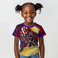 Trinbago Knight Riders Cricket Kid T shirt Trinidad and Tobago Unleash The Knight Brush Stroke