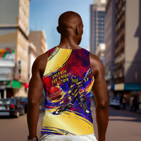 Trinbago Knight Riders Cricket Men Tank Top Trinidad and Tobago Unleash The Knight Brush Stroke