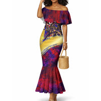 Trinbago Knight Riders Cricket Mermaid Dress Trinidad and Tobago Unleash The Knight Brush Stroke