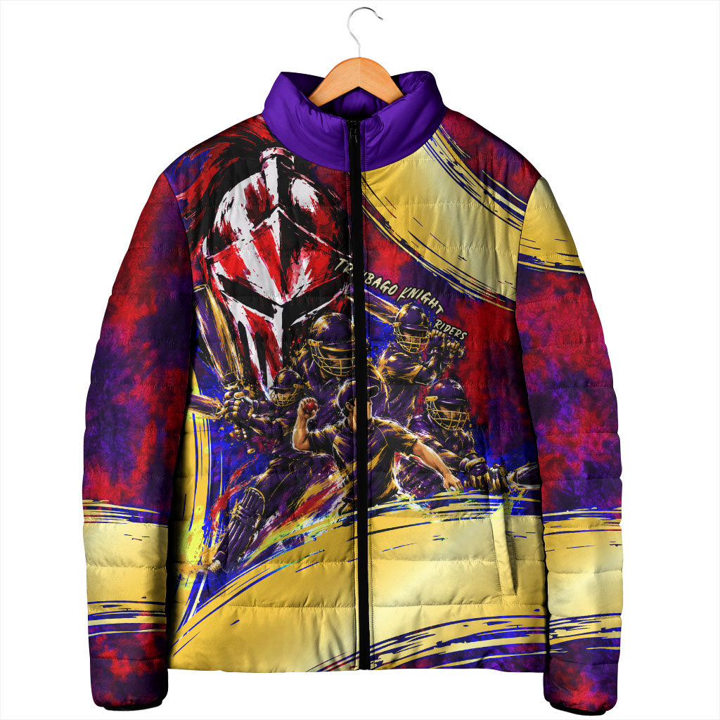 Trinbago Knight Riders Cricket Padded Jacket Trinidad and Tobago Unleash The Knight Brush Stroke
