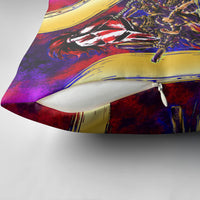 Trinbago Knight Riders Cricket Pillow Cover Trinidad and Tobago Unleash The Knight Brush Stroke