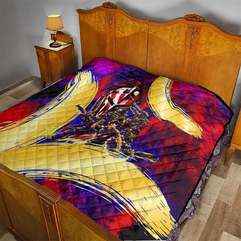 Trinbago Knight Riders Cricket Quilt Trinidad and Tobago Unleash The Knight Brush Stroke