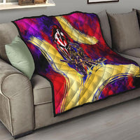 Trinbago Knight Riders Cricket Quilt Trinidad and Tobago Unleash The Knight Brush Stroke
