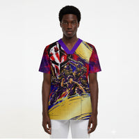Trinbago Knight Riders Cricket Scrub Top Trinidad and Tobago Unleash The Knight Brush Stroke