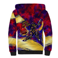 Trinbago Knight Riders Cricket Sherpa Hoodie Trinidad and Tobago Unleash The Knight Brush Stroke