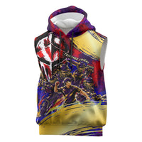 Trinbago Knight Riders Cricket Sleeveless Hoodie Trinidad and Tobago Unleash The Knight Brush Stroke