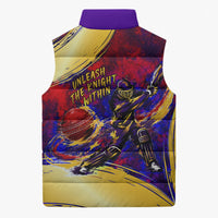 Trinbago Knight Riders Cricket Sleeveless Puffer Jacket Trinidad and Tobago Unleash The Knight Brush Stroke