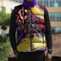 Trinbago Knight Riders Cricket Sleeveless Puffer Jacket Trinidad and Tobago Unleash The Knight Brush Stroke