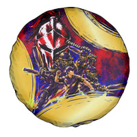 Trinbago Knight Riders Cricket Spare Tire Cover Trinidad and Tobago Unleash The Knight Brush Stroke